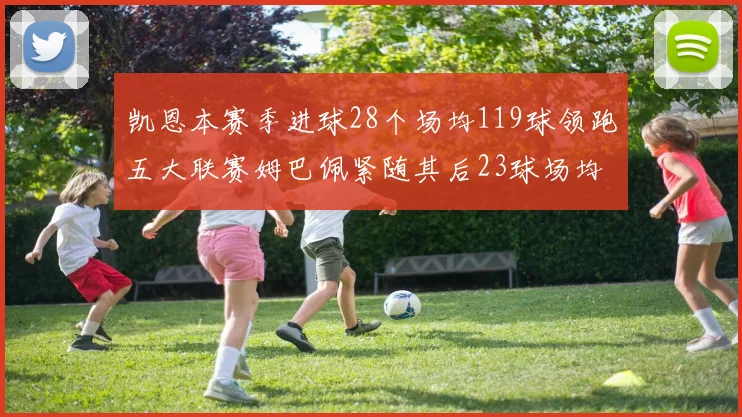 凯恩本赛季进球28个场均119球领跑五大联赛姆巴佩紧随其后23球场均115球